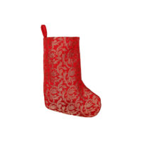 HOME HEART Beautiful Silk Brocade 9" Tall Christmas Stocking for Festival DÉCOR (Pack of ONE)