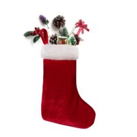 HOME HEART BEAUTIFUL VELVET 9" TALL CHRISTMAS STOCKING for FESTIVAL DÉCOR