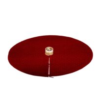 HOME HEART Brands CARDINAL RED QUILTED 17.5 INCH MINI ROUND MICRO VELVET DOUBLE LAYER THICK table topper CHRISTMAS TREE SKIRT