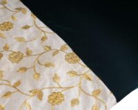 HOME HEART Brands 44" Round Christmas tree skirt Dark green/Gold micro velvet with gold embroidered fabric border & thick double layer