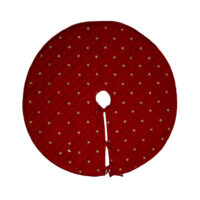 HOME HEART Brands gold star embroidered dark red QUILTED 44 INCH LARGE ROUND MICRO VELVET DOUBLE LAYER THICK CHRISTMAS TREE SKIRT