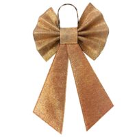HOME HEART HAND CRAFTED 5"X9" Bronze silk BOW (PACK of TEN)