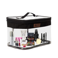 HOME HEART Brands Portable Clear Makeup Bag Zipper Waterproof Transparent Travel Storage Pouch Cosmetic Toiletry Bag With Handle