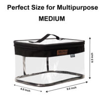 HOME HEART Brands Portable Clear Makeup Bag Zipper Waterproof Transparent Travel Storage Pouch Cosmetic Toiletry Bag With Handle
