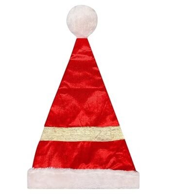 plush SANTA CAP for christmas new year party, sold by Hometex creative india & Made in India. For Twins & Adults (3385-P)