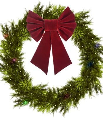 Hand Crafted DK RED Velvet Christmas Bow