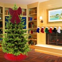 Hand Crafted DK RED Velvet Christmas Bow